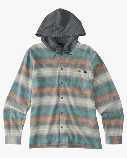 4 Baja Hooded Flannel Shirt Beige ABYWT00210 Billabong