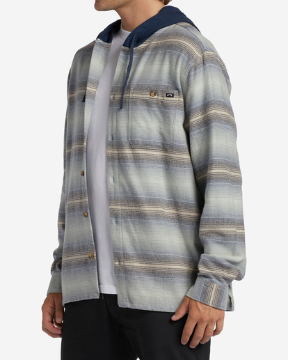 1 Baja Hooded Flannel Shirt Blue ABYWT00210 Billabong