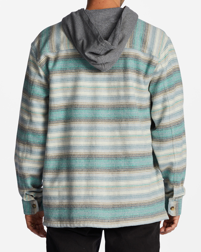 2 Baja Hooded Flannel Shirt White ABYWT00210 Billabong
