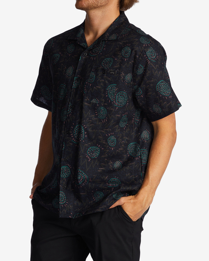 3 Hemp Vacay - Camisa de manga curta para Homem Preto ABYWT00218 Billabong