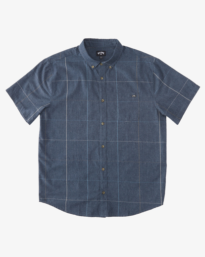 4 All Day Plaid Short Sleeve Shirt Blue ABYWT00231 Billabong