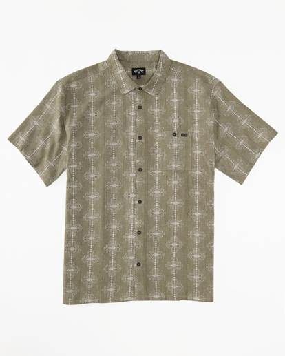 6 Sundays Jacquard - Overhemd met Korte Mouwen voor Heren Beige ABYWT00235 Billabong