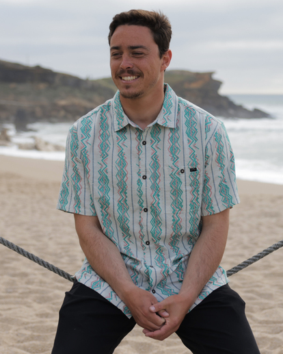 0 Sundays Jacquard - Short Sleeve Shirt for Men Beige ABYWT00235 Billabong