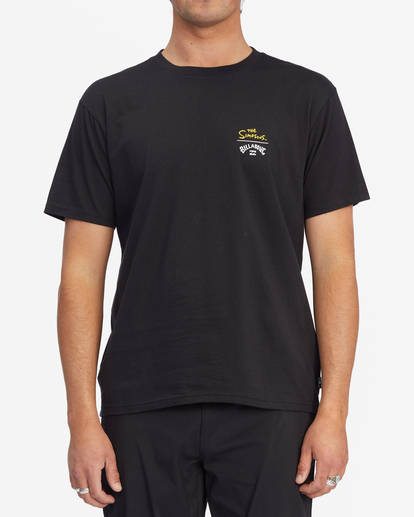 3 The Simpsons Family Couch Organic Short Sleeve T-Shirt Black ABYZT01028 Billabong