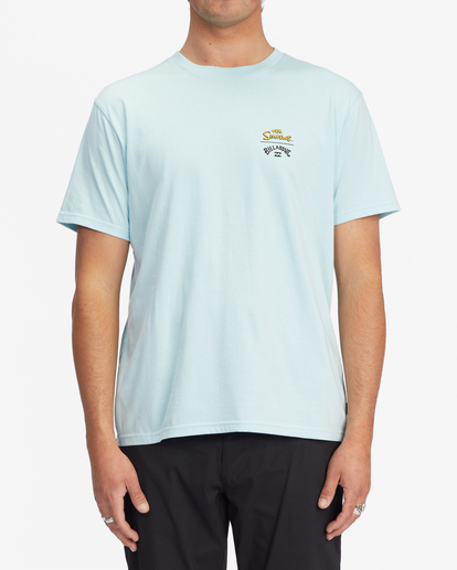 3 The Simpsons Family Couch Organic Short Sleeve T-Shirt Blue ABYZT01028 Billabong