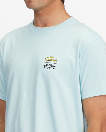 4 The Simpsons Family Couch Organic Short Sleeve T-Shirt Blue ABYZT01028 Billabong