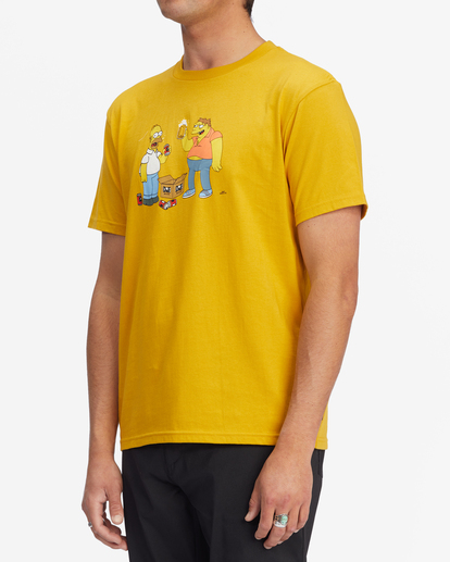 1 The Simpsons Duff Buds Organic Short Sleeve T-Shirt Yellow ABYZT01036 Billabong
