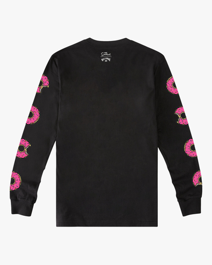 6 The Simpsons Donut Organic Long Sleeve T-Shirt Black ABYZT01044 Billabong