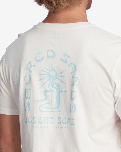 4 Wrangler Sacred Sands Organic Short Sleeve T-Shirt White ABYZT01228 Billabong