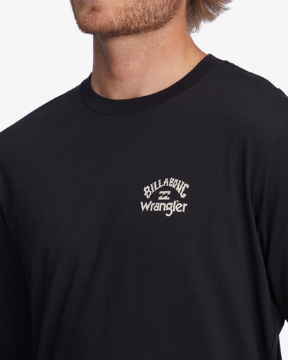 4 Wrangler Rancher Organic Long Sleeve T-Shirt Black ABYZT01235 Billabong