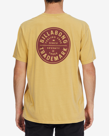 3 Trademark Wave Washed Short Sleeve T-Shirt Yellow ABYZT01294 Billabong