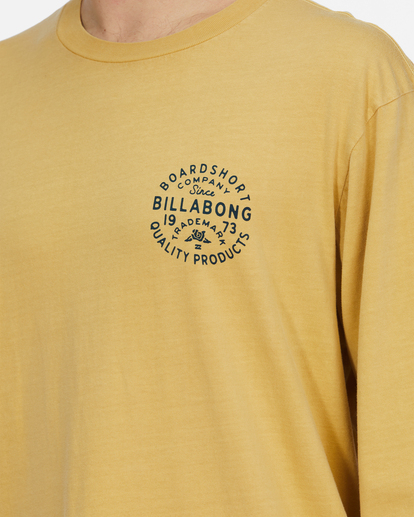 3 Union Wave Washed Long Sleeve T-Shirt Yellow ABYZT01310 Billabong