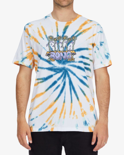 orange tie dye graphic tee