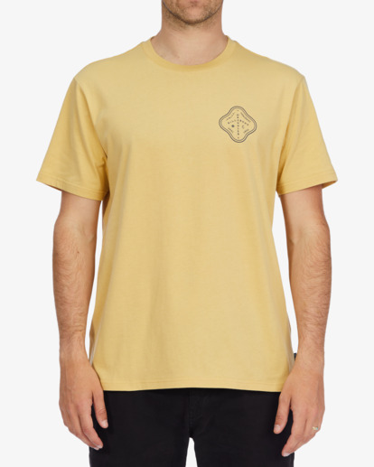 0 Wrangler Vast And Free Organic Short Sleeve T-Shirt Yellow ABYZT01558 Billabong
