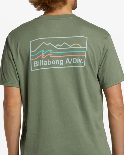 3 A/Div Range Short Sleeve T-Shirt Green ABYZT01617 Billabong