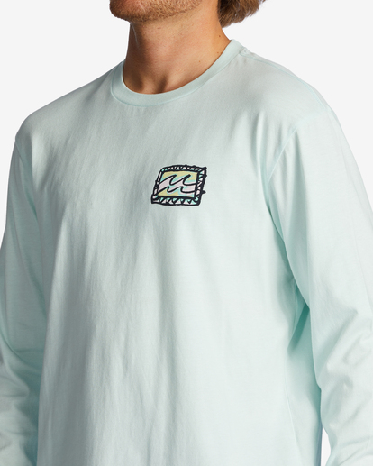 3 Crayon Wave Long Sleeve T-Shirt Blue ABYZT01719 Billabong