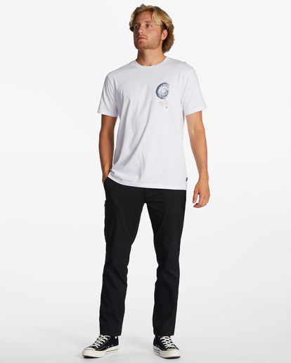 2 Tidal Research - T-shirt en matière biologique pour Homme Blanc ABYZT01746 Billabong