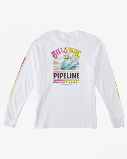 6 Pipeline Poster - T-shirt met Lange Mouwen voor Heren White ABYZT01908 Billabong