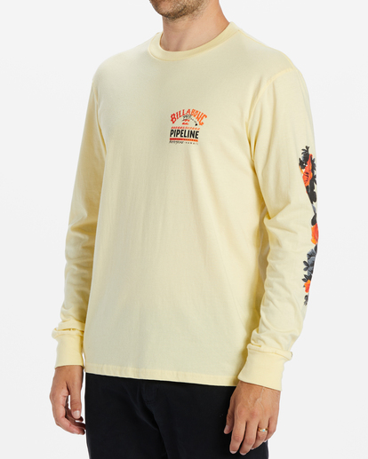 1 Pro Pipeline Floral Long Sleeve T-Shirt Yellow ABYZT01909 Billabong