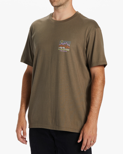 3 Peak - T-Shirt for Men Brown ABYZT01962 Billabong