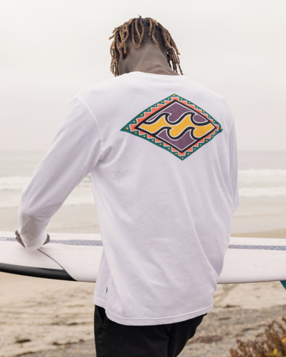 0 Crayon Wave - Longsleeve für Männer Weiss ABYZT01981 Billabong