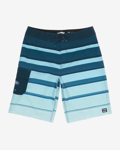 0 Boys' Stripe Boardshorts 18" Green B125NBXA Billabong