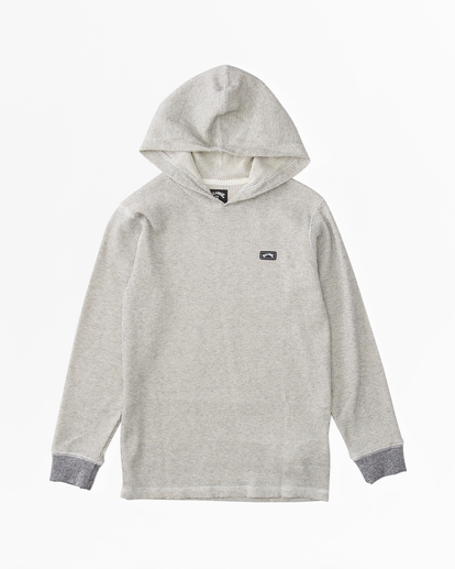 0 Boys' Keystone Pullover Thermal Hoodie White B9013BKE Billabong