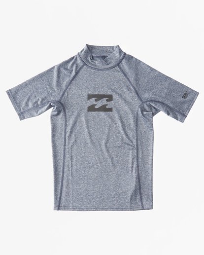 0 Boys' Short Sleeve Wave Rashguard Blue BR01LBWA Billabong