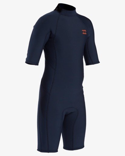 3 2/2 Boy's Absolute Back Zip Flatlock Short Sleeve Spring Wetsuit  BWSP3BAB Billabong