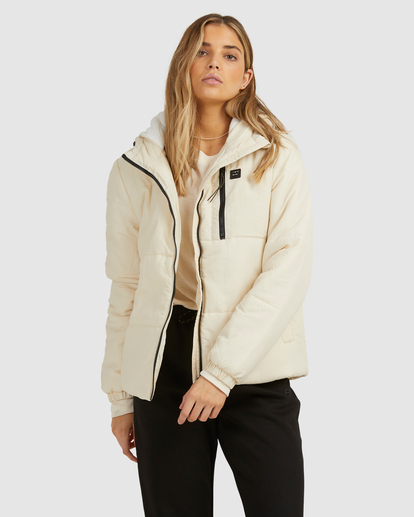 1 Transport Puffer - Casaco com fecho de correr para Mulher Branco C3JK10BIP2 Billabong