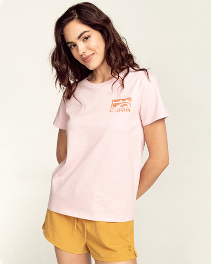 0 ADIV - Short Sleeve T-Shirt for Women Pink C3SS14BIP2 Billabong