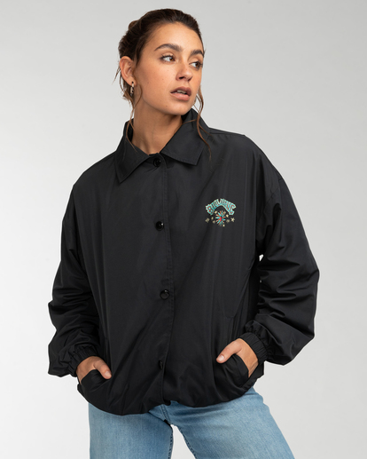 Black coach jacket top womens