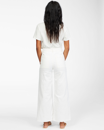 2 Free Fall - Wide Leg Trousers for Women White EBJNP00105 Billabong