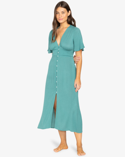 1 Your Girl - Robe midi pour Femme Vert EBJWD00148 Billabong