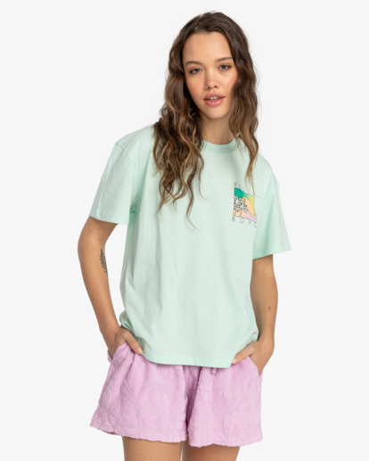 0 Hello Sun - T-shirt pour Femme Vert EBJZT00250 Billabong