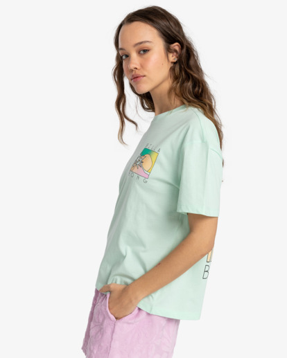 3 Hello Sun - T-shirt para Mulher Verde EBJZT00250 Billabong