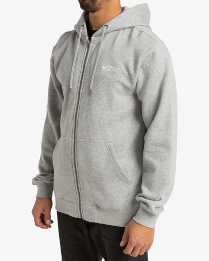 2 Arch - Felpa con cappuccio e zip da Uomo Gray EBYFT00108 Billabong