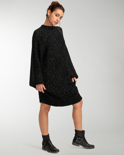 2 Country Girl - Knitted Jumper Dress for Women Black F3DR07BIF2 Billabong