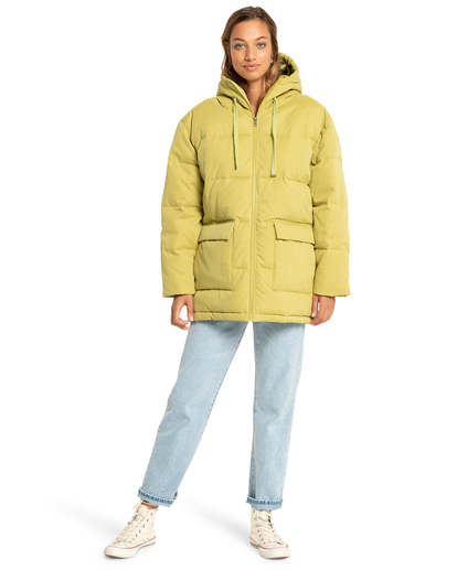 3 Mad For You - Casaco puffer técnico para Mulher Verde F3JK30BIF2 Billabong