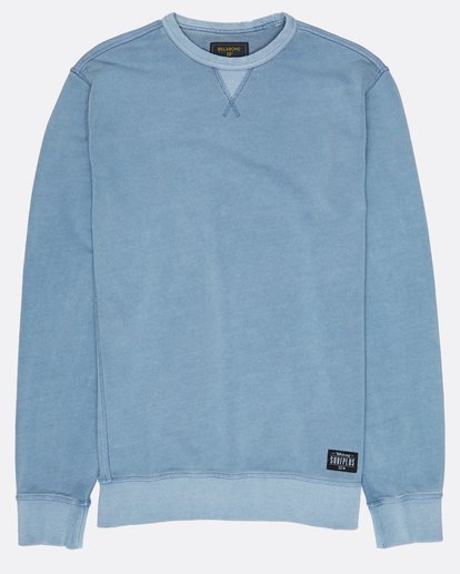 0 Wave Washed Crew Fleece Blue H1FL03BIP8 Billabong