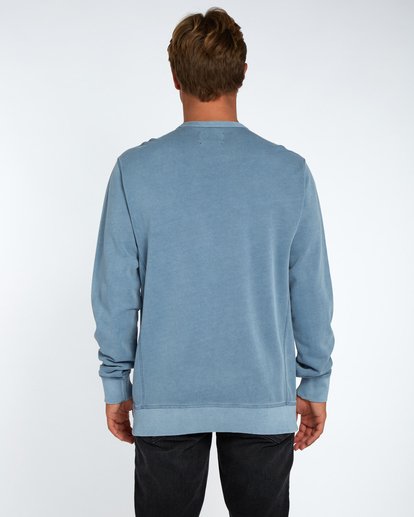 3 Wave Washed Crew Fleece Blue H1FL03BIP8 Billabong