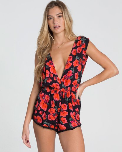 billabong red romper