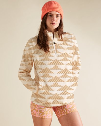 0 A/Div Boundary Mock Half-Zip Pullover White J6703BBO Billabong
