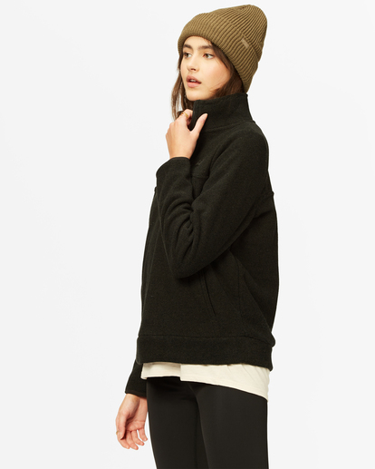 1 A/Div Boundary Mock Half-Zip Pullover Black J6703BBO Billabong