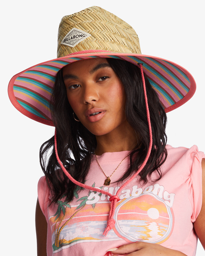 2 Tipton Straw Lifeguard Hat Pink JAHWNBTI Billabong