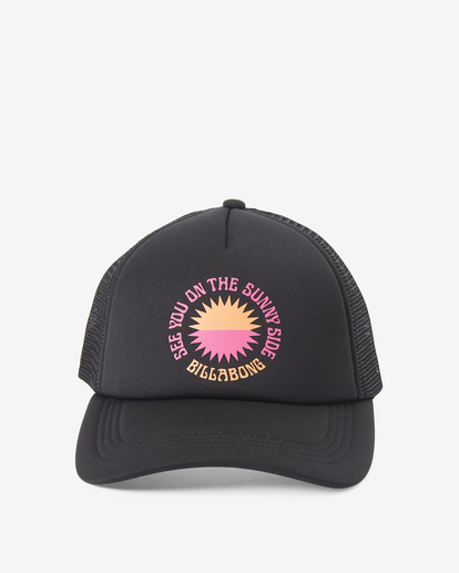 1 Across Waves - Boné Trucker para Mulher Preto JAHWQBAC Billabong