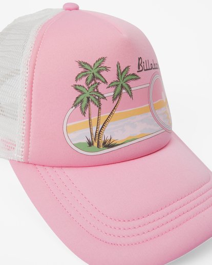 6 Across Waves Trucker Hat Pink JAHWQBAC Billabong