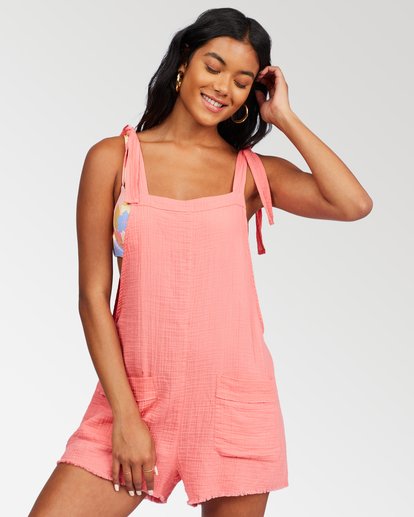 billabong pink overalls