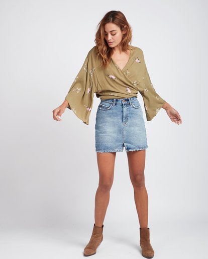 Billabong the 2025 wrap denim skirt