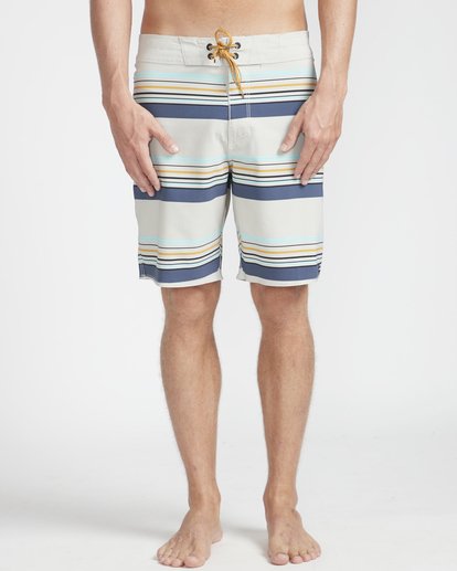 2 Sundays Stripe Pro 19" Boardshorts Gray N1BS08BIP9 Billabong